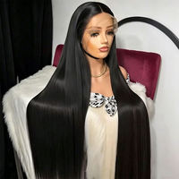 Perruque en cheveux naturels du Cambodge, densité 250, 30 pouces, perruque frontale HD ultra-lisse avec dentelle 13x4, perruques en cheveux humains avec baby hair