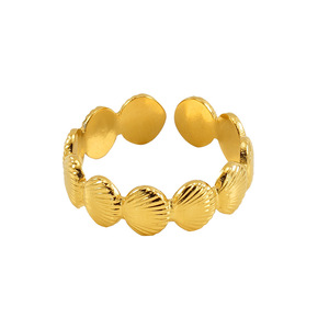 Heart Shape Gold Plated <b>Titanium</b> Steel <b>Ring</b> For Women Open Design Fashion Jewelry Gift - Product Image 5
