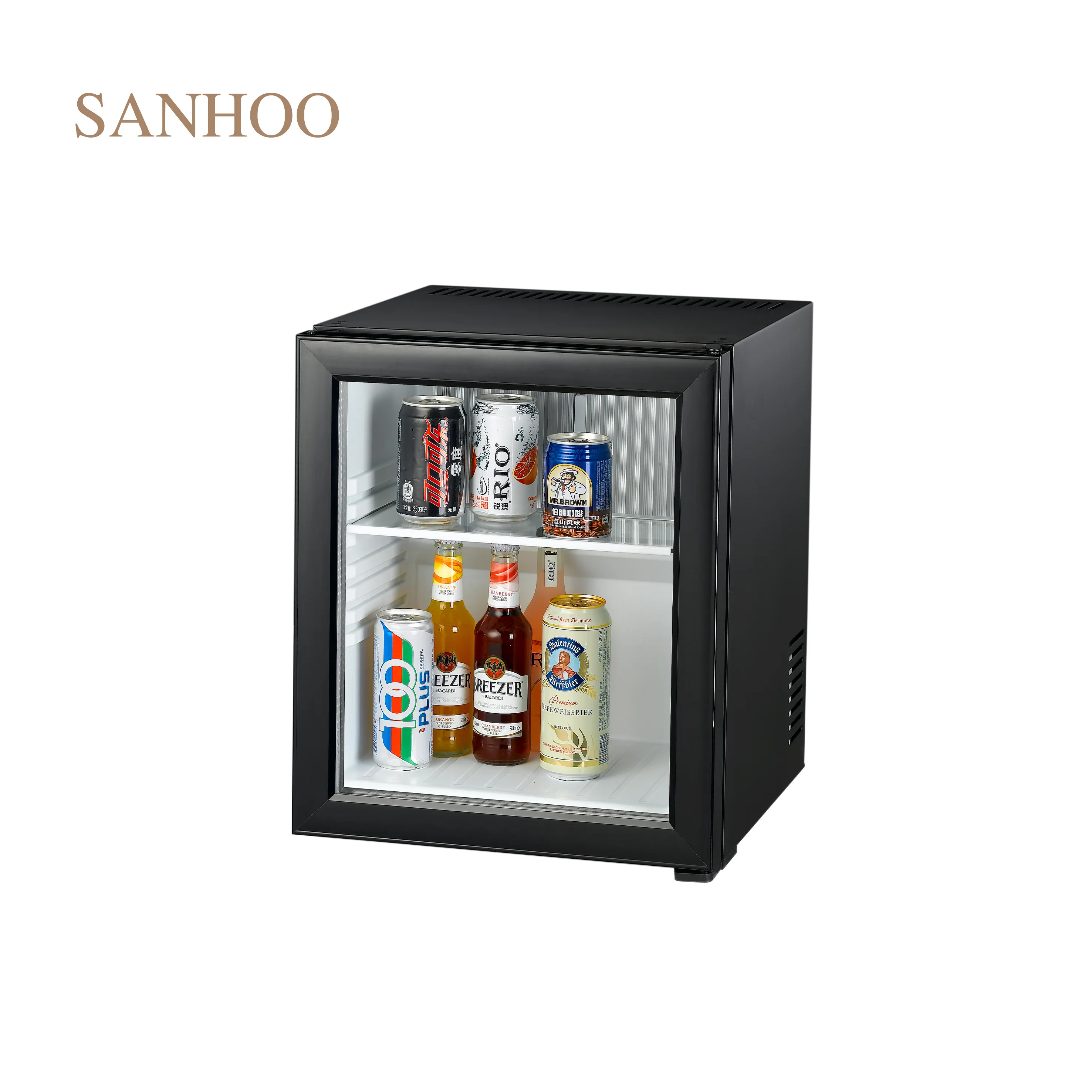 SANHOOベストプライス20L30L50Lリビングルームビューティービールホテルミニ冷蔵庫ポータブル