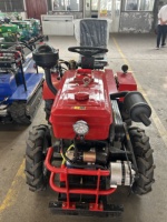 Tractor con Ruedas de 18HP/25HP con Rotocultivador, Equipo de Labranza Agrícola Pequeño para Terrenos Agrícolas