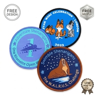 Écussons tissés personnalisés pour vêtements, chapeaux, sacs, motifs animaux de dessin animé, sport, cœurs, thermocollants, écologiques, badges personnalisés pour uniformes, faible coût
