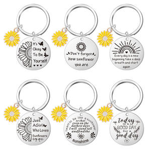 Portachiavi con Lettera Ispirata, Regalo per Papà, Mamma, Sorella, Migliore Amico, Insegnante, Infermiera, Ciondolo a Forma di Cuore, Puzzle, Lettera, Fiore - Product Image 1