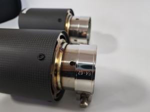 सार्वभौमिक 101 मिमी लुढ़का हुआ कार्बन फाइबर मफलर सुझाव निकास पाइप निकास उपकरण - Product Image 3