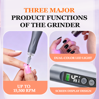 Perceuse à Ongles Rechargeable 35000 RPM Professionnel Électrique Sans Fil E File Kit de Manucure Portable pour Salon Maison