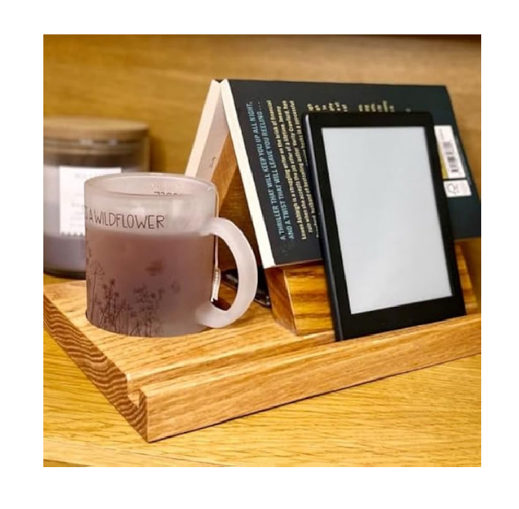 Vassoio porta libri in legno: comodino, porta libri, porta tablet e porta bevande - Italia