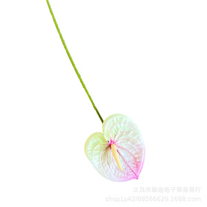 Fleurs artificielles Timo Anthurium 30cm-100cm en PVC souple pour décorations de mariage et de maison - Product Image 5
