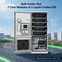 Système de stockage d'énergie intelligent (ESS) industriel et commercial 100 kWh 261 kWh, alimentation extérieure 125 kW 250 kW avec PCS refroidi par liquide