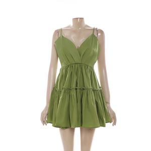 Mini robe Dernière conception moderne Robe courte à manches courtes et à bretelles imprimé floral - Product Image 5