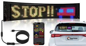 لوحة عرض LED مرنة وشفافة بقوة 5 واط، شاشة لاصقة مقاومة للماء، إضاءة ديناميكية للشاحنات والسيارات وملحقات الإضاءة الأخرى - Product Image 4