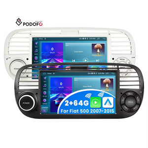 Autoradio Android 7 pouces Podofo 2+64 Go, CarPlay sans fil, Android Auto, compatible Fiat 500 2007-2015, GPS, WiFi, double USB, FM, RDS - Product Image 1