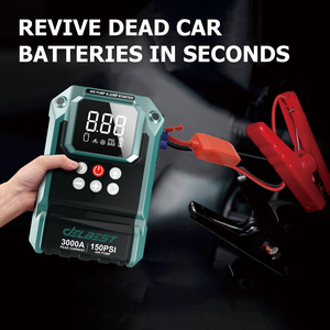Démarreur de batterie multifonction 8000 mAh, courant de crête 800 A, <span class=keywords><strong>gonfleur</strong></span> de pneus intégré 150 PSI pour voitures - Product Image 4