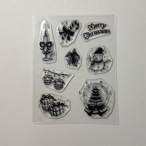 Timbri Trasparenti Natalizi WES 100x150mm in TPR Acrilico con Manico Rettangolare e Pad Intercambiabile per Forniture da Ufficio - Product Image 6