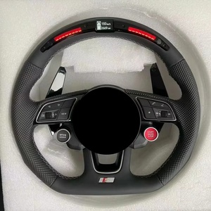 Volant pour Audi A3 A4 A6 avec logo RS, pagaies confortables, cuir perforé, volant LED pour Audi - Product Image 3