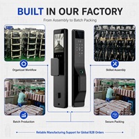 Tuya WiFi 6085 Smart Door Lock 3D Face Recognition Fingerprint Digital Door Lock with Camera for Wood Door