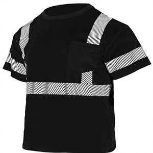 Hi Vis Reflective Safety Shirts Unisex High Visibility Construction <b>Work</b> T-Shirt Breathable <b>Waterproof</b> Short-Sleeve Polyester - Product Image 4