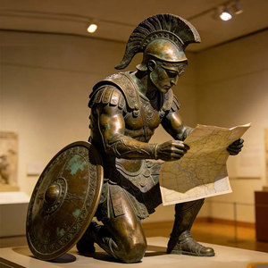Statues et sculptures en bronze grandeur nature de <span class=keywords><strong>Rome</strong></span>, Troie, Sparte, en bronze naturel de haute qualité, pour parcs historiques extérieurs, décorations artisanales en métal - Product Image 4