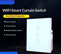 Interrupteur intelligent Wi-Fi pour rideaux, commande vocale Alexa, minuterie, télécommande, panneau tactile rétro, 10A 250V pour moteur de volet roulant