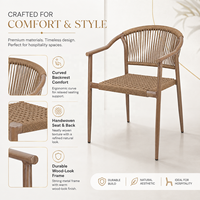 Ensemble de salle à manger de luxe pour banquets, tables et chaises d'hôtellerie, pour restaurants, événements en plein air et en intérieur, chaises en rotin tressé pour cafés