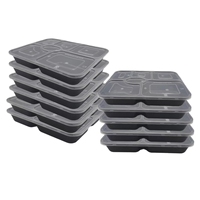 Ventes d'usine Boîtes alimentaires jetables en PP Récipients alimentaires en plastique à emporter avec couvercles