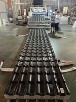 Tuiles de toit en PVC ASA bambou à l'attrait esthétique, garantie 5 ans, épaisseur 2,3 mm, pour hôtels, villas, ateliers extérieurs, stock disponible