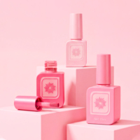 Ensemble d'emballages cosmétiques vides en verre carré de 6 ml, 10 ml, 15 ml pour gel UV, vernis à ongles