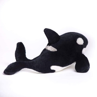 B976 Orca Blackfish Long Big Whale Stuffed Animal Sea Critters Plush Toy Doll Wholesale Furry Customized Clothes ODM Orca Plush