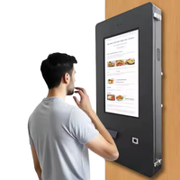 Kiosco de Autoservicio Android para Montar en la Pared, Pantalla Táctil para Restaurantes, Menú Digital con Impresora Térmica de Recibos y Escáner QR
