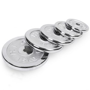 Équipement de gymnastique en gros Plaques de <span class=keywords><strong>poids</strong></span> chromées Plaques de musculation antirouille Plaques d'haltères chromées 20KG Plaques de <span class=keywords><strong>poids</strong></span> pour pare-chocs - Product Image 1