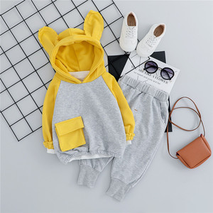 Ensemble d'automne pour filles, vêtements pour enfants en gros, sweats à capuche et pantalons harem par sublimation, achat en ligne Hong Kong - Product Image 2