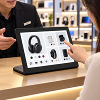 Tablette Android 10,1 pouces en forme de L pour salle d'exposition d'électronique, avec écran tactile, Wi-Fi, Bluetooth, RJ45 et caméra, idéale pour la présentation de catalogues (RK3566)
