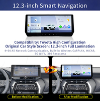 Lecteur multimédia automobile Android universel de 12,3 pouces avec écran tactile, haut-parleur intégré, Bluetooth, navigation GPS, montage sur tableau de bord