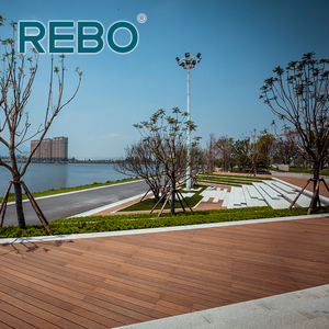 Phong cách hiện đại chống cháy ngoài trời đau khổ tre Composite decking sàn chống trượt không thấm nước nhà Máy Giá Dễ dàng bấm vào - Product Image 2