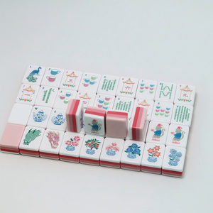 Stock 1.24*0.91*0.63 Inch Red New Travel 4 Layer Engraved Acrylic Luxury 160 <b>Set</b> America <b>Mahjong</b> Tiles Entertainment - Product Image 2