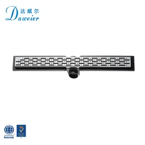 Chinese Supplier Linear Bathroom Outlet Brushed Floor Camargue Long Shower Channel Drain