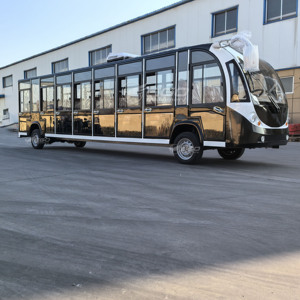 Autobús Eléctrico de Alta Calidad Estilo Vintage, Carro de Golf Eléctrico de 23 Asientos, Autobús Turístico Negro Grande con 23 Asientos - Product Image 1
