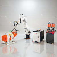 Machine de revêtement laser robotisée industrielle avec alimentateur automatique de poudre pour le traitement thermique des surfaces des moules d'arbres de vérins hydrauliques