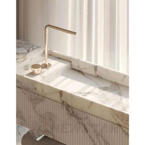 Wholesale Calacatta Viola Marble Polished <b>Bathroom</b> Single <b>Sink</b> Natural Marble Vanity Basin Purple <b>Bowl</b> Stone Basin - Product Image 4