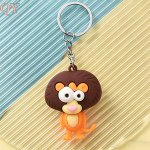 QY <b>Custom</b> Logo PVC Rubber Keychain 2D 3D UV Printed Soft <b>Key</b> Ring Durable Promotional Gift <b>Key</b> Holder - Product Image 5