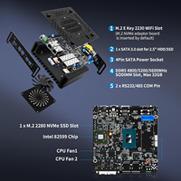Mini PC CWWK S1 N150 Firewall con 2x 82599ES 10G SFP+ y 2x i226V 2.5GbE Lan, Micro Dispositivo OPNsense Router, Hardware Informático para Laboratorio en Casa