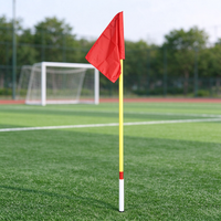 Drapeau de signalisation rouge professionnel pour arbitre d'athlétisme Vance Sports, avec long mât en fibre de verre, robuste et mobile pour l'extérieur