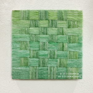 Moderne dégradé vert abstrait géométrique <span class=keywords><strong>macramé</strong></span> artisanat coton tricot peinture tissage décor à la maison tenture murale EH2503008 - Product Image 6