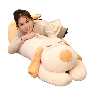 DHF Manufacturers Wholesale Large Size Long Lying Dog Doll Cute Men and Pregnant Women Sleeping Pillow Big Ears Dog Plush Toys - Product Image 1