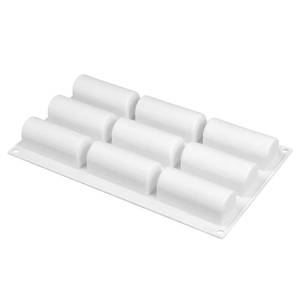 Moule à gâteau en silicone antiadhésif sans BPA, semi-cylindrique long à 9 cavités, certifié LFGB, de l'usine MUYULINS - Product Image 4