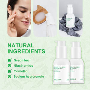 カスタマイズされた緑茶シードセラムポアミニマイザーヒアルロン酸フェイシャルポア収縮抗にきびブライトニング美白フェイスセラム - Product Image 3