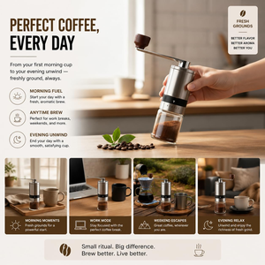 Coffee & Tea Tools 304 Stainless Steel Portable Mini Hand Coffee Bean <b>Grinder</b> With Ceramic Burr <b>Grinder</b> Coffee Manual Mill - Product Image 3
