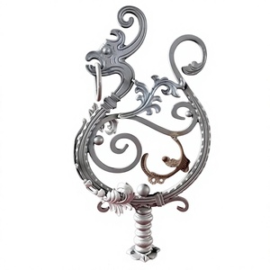 Decorative Iron Dragon Design Wrought Iron Stair <strong>Newel</strong> <strong>Post</strong> or Wrought Iron Fence Decoration Ornament - Product Image 2