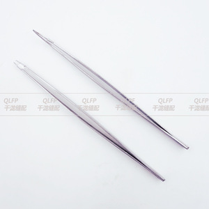 Aktion Tweezers Stainless Steel Straight And Curved Tips For Sewing Wire End Clamping <b>Tool</b> - Product Image 3