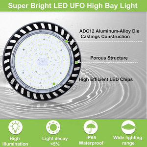 Éclairage <span class=keywords><strong>LED</strong></span> UFO étanche 200W à haut lumen, éclairage <span class=keywords><strong>industriel</strong></span> pour bâtiments de stockage - Product Image 5