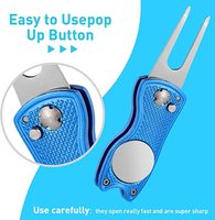 Prix d'usine OEM Metal Golf Divot Tool Ball Maker avec logo personnalisé