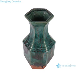 Vaso di <span class=keywords><strong>ceramica</strong></span> regalo decorativo verde trasformato in forno cinese - Product Image 2